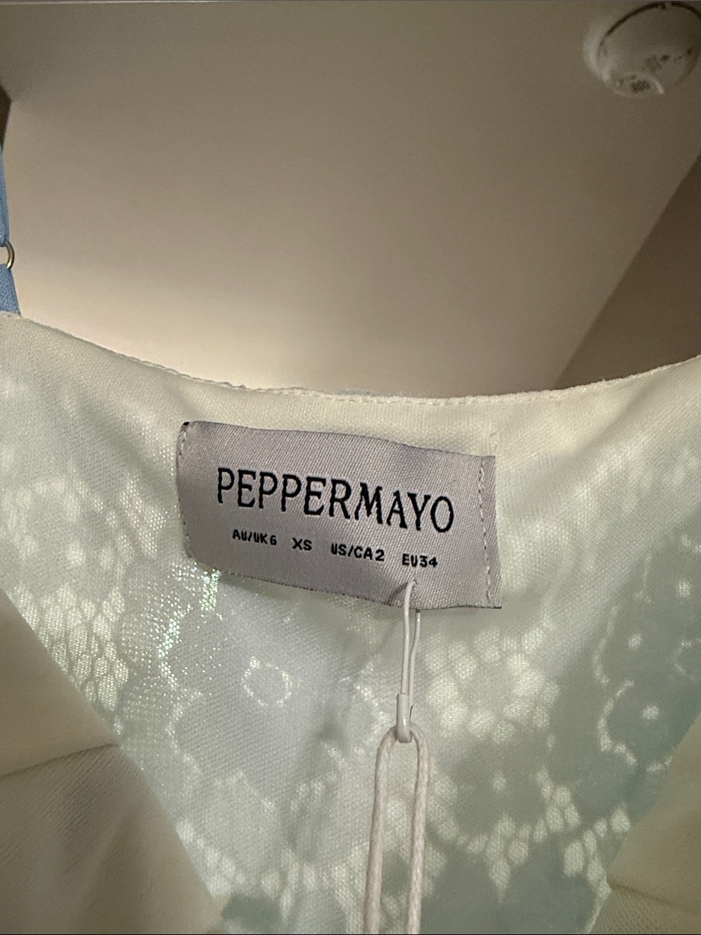 Peppermayo Light Blue Floral Lace Maxi Dress - Picture 4 of 4